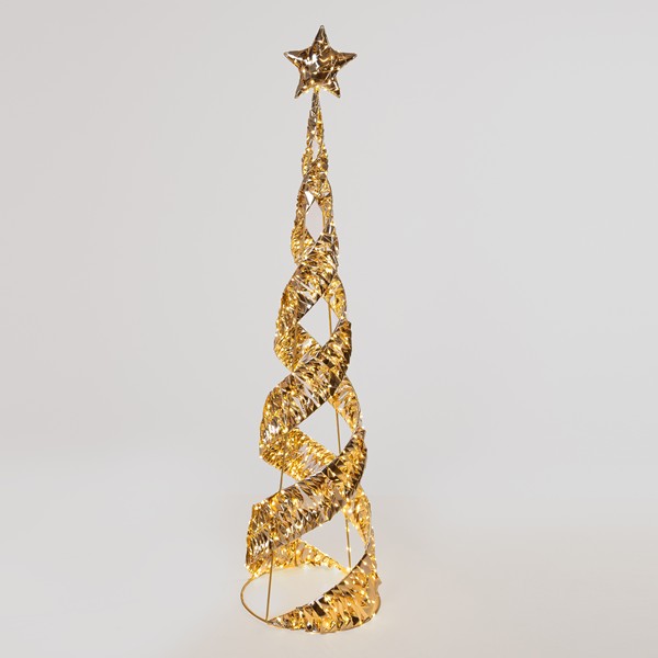 XMAS ΦΩΤΙΖΟΜΕΝΟ ΔΕΝΤΡΟ ΚΩΝΟΣ ΧΡΥΣΟΣ ΜΕ ΑΣΤΕΡΙ ΚΟΡΥΦΗ 120cm 4.5V ΜΕΤΑΣΧΗΜΑΤΙΣΤΗ ΧΡΟΝΟΔΙΑΚΟΠΤΗ 300 ΜΙΝΙ LED ΑΣHMI XAΛΚΙΝΟ ΚΑΛΩΔΙΟ ΘΕΡΜΟ ΛΕΥΚΟ LED ΠΑΡΟΧΗ 5m IP44