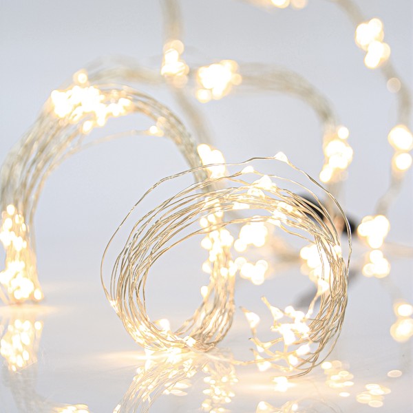 XMAS ΛΑΜΠΑΚΙ ΧΤΑΠΟΔΙ 400 MINI LED ΜΕ ΜΕΤΑΣΧΗΜΑΤΙΣΤΗ ΑΣΗΜΙ ΧΑΛΚINO KAΛΩΔΙΟ ΘΕΡΜΟ ΛΕΥΚΟ LED ANA 10cm (16 ΣΕΙΡΕΣ x 25 LED) ΠΑΡΟΧΗ 5m ΙΡ44