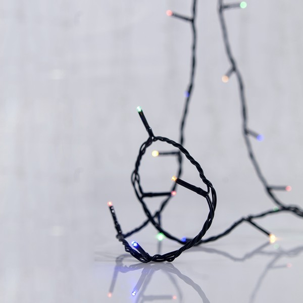 XMAS ΛΑΜΠΑΚΙ ΣΕΙΡΑ 96 LED 5mm HΛΙΑΚΟ ΣΥΛΛΕΚΤΗ ΜΕ ΑΙΣΘΗΤΗΡΑ ΦΩΤΟΣ ΣΤΑΘΕΡΟ/FLASH ΠΡΟΓΡΑΜΜΑ ΠΡΑΣΙΝΟ PVC ΚΑΛΩΔΙΟ ΧΡΩΜΑΤΙΣΤΟ LED ΑΝΑ 10cm ΠΑΡΟΧΗ 1m IP44