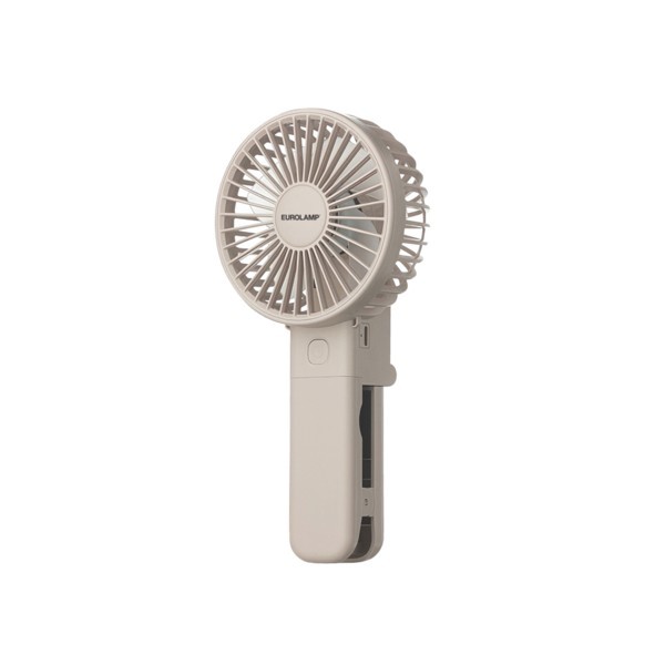 HAND FAN FOLDABLE WITH CLIP RECHARGEABLE Φ9.5 BEIGE