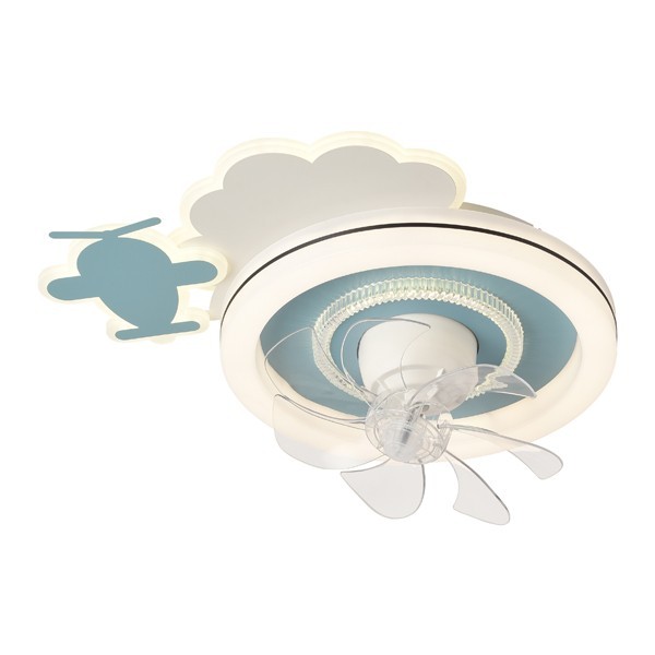 ΑΝΕΜΙΣΤΗΡΑΣ ΟΡΟΦΗΣ ΠΑΙΔΙΚΟΣ ΑΕΡΟΠΛΑΝΑΚΙ ΜΠΛΕ 15W ΜΕ LED ΦΩΣ 65W ΚΑΙ ΚΟΝΤΡΟΛ