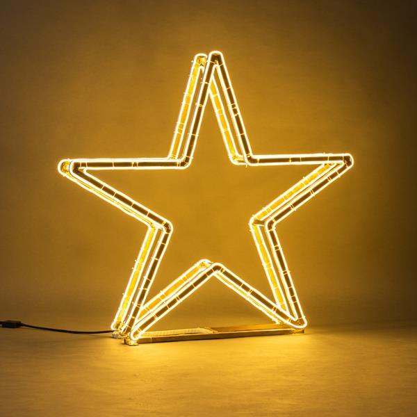 PROFESSIONAL DESIGN, STAR 3D, NEON ROPE LIGHT, TWO SIDED, WARM