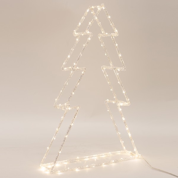 XMAS ΑΚΡΥΛΙΚΟ ΔΕΝΤΡΟ 3.5V ΜΕΤΑΣΧΗΜΑΤΙΣΤΗ 120 ΘΕΡΜΑ ΛΕΥΚΑ MINI LED ΠΑΡΟΧΗ 5m 40x10x60cm IP44