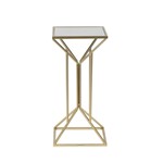 ΤΡΑΠΕΖΑΚΙ ΒΟΗΘΗΤΙΚΟ ΜΕΤΑΛΛΙΚΟ ΧΡΥΣΟ 25.5x25.5x56.5cm