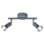 SPOT MOVABLE 2LIGHTS METALLIC Max 7W 2XGU10 220X80X125mm GREY ARTE ILLUMINA VORRAS