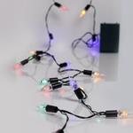 LINE, 20 LED 5mm, VINTAGE DECO 1.2cm, BATTERY BOX 3xAA, TIMER, GREEN PVC WIRE, MULTI LED PER 10cm, LEAD WIRE 30cm, IP20