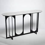 ΚΟΝΣΟΛΑ ΜΕΤΑΛΛΙΚΗ ΜΑΥΡΗ ΜΕ ΜΕΤΑΛΛΙΚΗ  ΓΚΡΙ ΕΠΙΦΑΝΕΙΑ 140x34x79.5cm