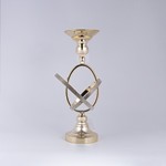 CANDLE HOLDER METALLIC GOLD 19x25cm