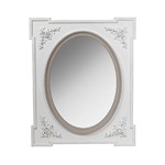 MIRROR WOOD STONE GREY - TAUPE 65x80cm