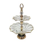 ΔΙΑΚΟΣΜΗΤΙΚΗ ΟΡΝΤΕΒΙΕΡΑ ΓΥΑΛΙΝΗ - ΜΕΤΑΛΛΙΚΗ ΧΡΥΣΗ - ΜΑΥΡΗ 21x32x45cm