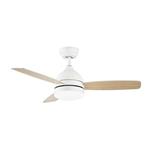 DECORATIVE FAN WHITE-WOODEN COLOR WITH LED LIGHT AND CONTROL Φ107 60W