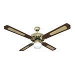 DECORATIVE FAN WITH 1 LIGHT E27 BROWN GOLD Φ132 70W WITH REMOTE CONTROL