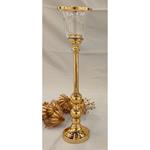 CANDLE HOLDER, METAL, GOLD, 15x64cm