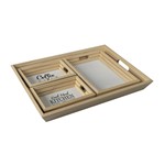 S/4 ΔΙΣΚΟΙ MDF ΛΕΥΚΟΙ - ΦΥΣΙΚΟ 40x30x5cm / 28x14x5cm / 14x8x5cm