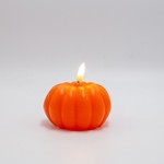 LIGHTED CANDLE, ORANGE PUMPKIN, BATTERY BOX 2xAAA, WARM WHITE LED, 9x9cm, IP20