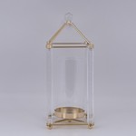 LANTERN METAL GOLD 15x38cm