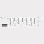 ΒΡΟΧΗ, 144 LED 3mm, 36V ΜΕΤΑΣΧΗΜΑΤΙΣΤΗ, 4 ΕΠΕΚΤΑΣΕΙΣ ΕΩΣ 3 ΣΕΤ,  ΔΙΑΦΑΝΟ PVC ΚΑΛΩΔΙΟ, ΛΕΥΚΟ LED, (300x60cm 5/7/5/7), ΠΡΟΕΚΤΑΣΗ ΠΑΡΟΧΗΣ 3m, ΙΡ44