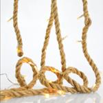 DECORATIVE ROPE,WITH 50 LED WITH TRANSFORMER, WARM WHITE LED, BULB SPACE 10cm.