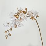 FLOWER,  GOLD BRANCH, WHITE, 105cm