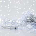 ΣΕΙΡΑ, 100 LED 5mm, 230V, 2 ΕΠΕΚΤΑΣΕΙΣ ΕΩΣ 9 ΣΕΤ, ΛΕΥΚΟ ΚΑΟΥΤΣΟΥΚ ΚΑΛΩΔΙΟ, ΛΕΥΚΟ LED, ΑΝΑ 10cm, ΧΩΡΙΣ ΠΑΡΟΧΗ, ΙΡ65