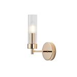 WALL LIGHT FIXTURES METAL-GLASS 1XE14 ΜΑΧ 15W 155Χ100Χ245mm FRENCH GOLD ARTE ILLUMINA VINY