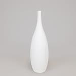 VASE, POLYRESIN, WHITE, 23x23x76.5cm