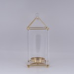 LANTERN METAL GOLD 15x34cm