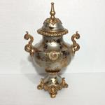 SWEET JAR, PORCELAIN& POLYRESIN, GREY-GOLD, 26x20x45cm