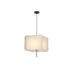 PENDANT LIGHT FIXTURES FABRIC 1XΕ27 ΜΑΧ 60W Φ480ΧH900mm BEIGE ARTE ILLUMINA TOSCANY