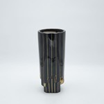 ΒΑΖΟ ΚΕΡΑΜΙΚΟ ΜΑΥΡΟ - ΧΡΥΣΟ 13x30cm