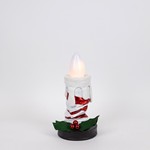 FOLDABLE CANDLE WITH MOVING FLAME, CANDY, BATTERY-OPERATED, 60cm