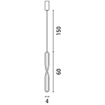LIGHT FIXTURES HANGING LINEAR LED 20W 3000Κ 42x60 WHITE