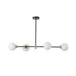 PENDANT LIGHT FIXTURES GLASS 4LIGHTS 4XG9 MAX 10W 1000X570mm BLACK ARTE ILLUMINA POOLS