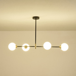 PENDANT LIGHT FIXTURES GLASS 4LIGHTS 4XG9 MAX 10W 1000X570mm BLACK ARTE ILLUMINA POOLS