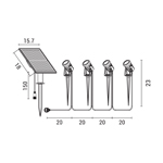SOLAR STICK LIGHT 1,5W, 200LM 157X183X140 mm 4000K ARTE ILLUMINA