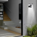 SOLAR  PANEL WALL LIGHT FIXTURES WITH MOVEMENT SENSOR 5W 500LM 160X167X156mm 3CCT ARTE ILLUMINA