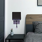 WALL MOUNTED READING LIGHT FOR BED "LORA" Ε27 & 3W LED 3000K