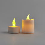 BATTERY LED CANDLE LIGHT, WHITE, PLASTIC, SET 16PCS, WITH FLAME EFFECT, BATTERIES INCLUDED 3,8x4,7, 3,8 x 6cm