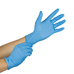 DISPOSABLE NITRILE GLOVES WITHOUT POWDER BLUE SIZE SMALL 100PCS
