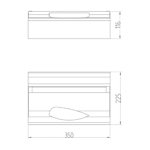 FUSE BOX EXTERNAL GREEN 1X14+2 IP40 (PE+N)