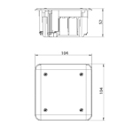 INSTALL BOX FLUSH MOUNTED JUNCTION BOX 89X89X50 HALLOW WALLS °C