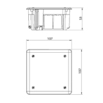 INSTALL BOX FLUSH MOUNTED JUNCTION BOX 95X95X50 HALLOW WALLS °C