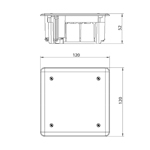 INSTALL BOX FLUSH MOUNTED JUNCTION BOX 105X105X50 HALLOW WALLS °C