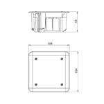 INSTAL BOX FLUSH MOUNTED JUNCTION BOX 89X89X50