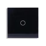 1 GANG SWITCH BLACK GLASS TOUCH PANEL + METAL FRAME