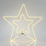 DOUBLE STAR, 3m NEON LED ROPE LIGHT, 2-WAY, WARM WHITE, 56x58cm, IP44