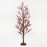 TREE WITH BERRY, 168 WARM WHITE LED, WITH TRANSFORMER, 180cm, IP20