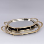 S/2 ΔΙΣΚΟΙ ΜΕΤΑΛΛΙΚΟΙ ΜΕ ΚΑΘΡΕΦΤΗ ΧΡΥΣΟΙ 27x45cm / 21x38cm
