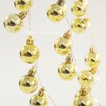LINE, BATTERY OPERATED, 36 MINI WARM WHITE LED WITH GOLD BALLS, LEAD WIRE 30cm, PER 5cm, IP20