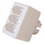 ADAPTOR SCHUKO TO 3 NORMAL 6A 240V WITH SHUTTER PROTECTION
